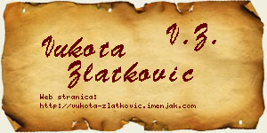 Vukota Zlatković vizit kartica